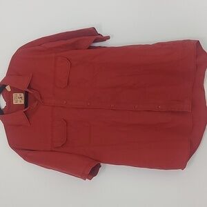 REDHEAD XL button down tshirt 100% cotton red